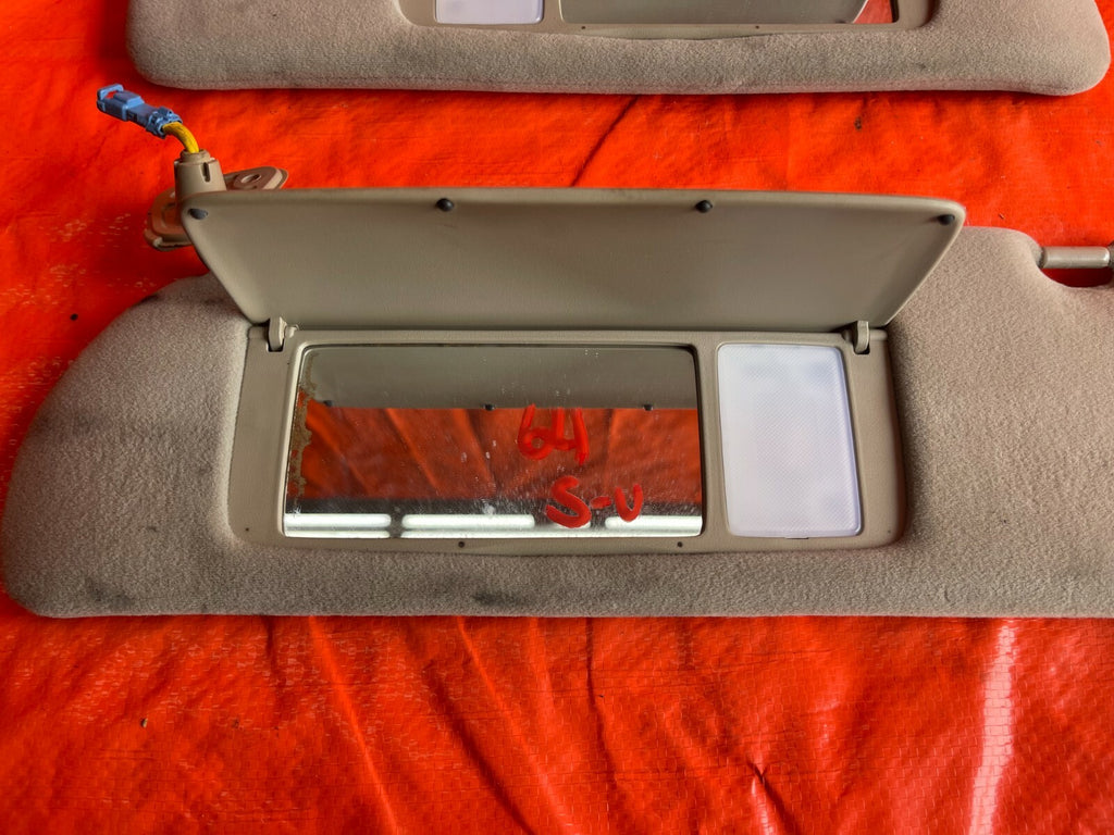 92 94 LEXUS SC300 SC400   SUN VISOR SET   LEFT AND RIGHT   TAN COLOR   OEM #649
