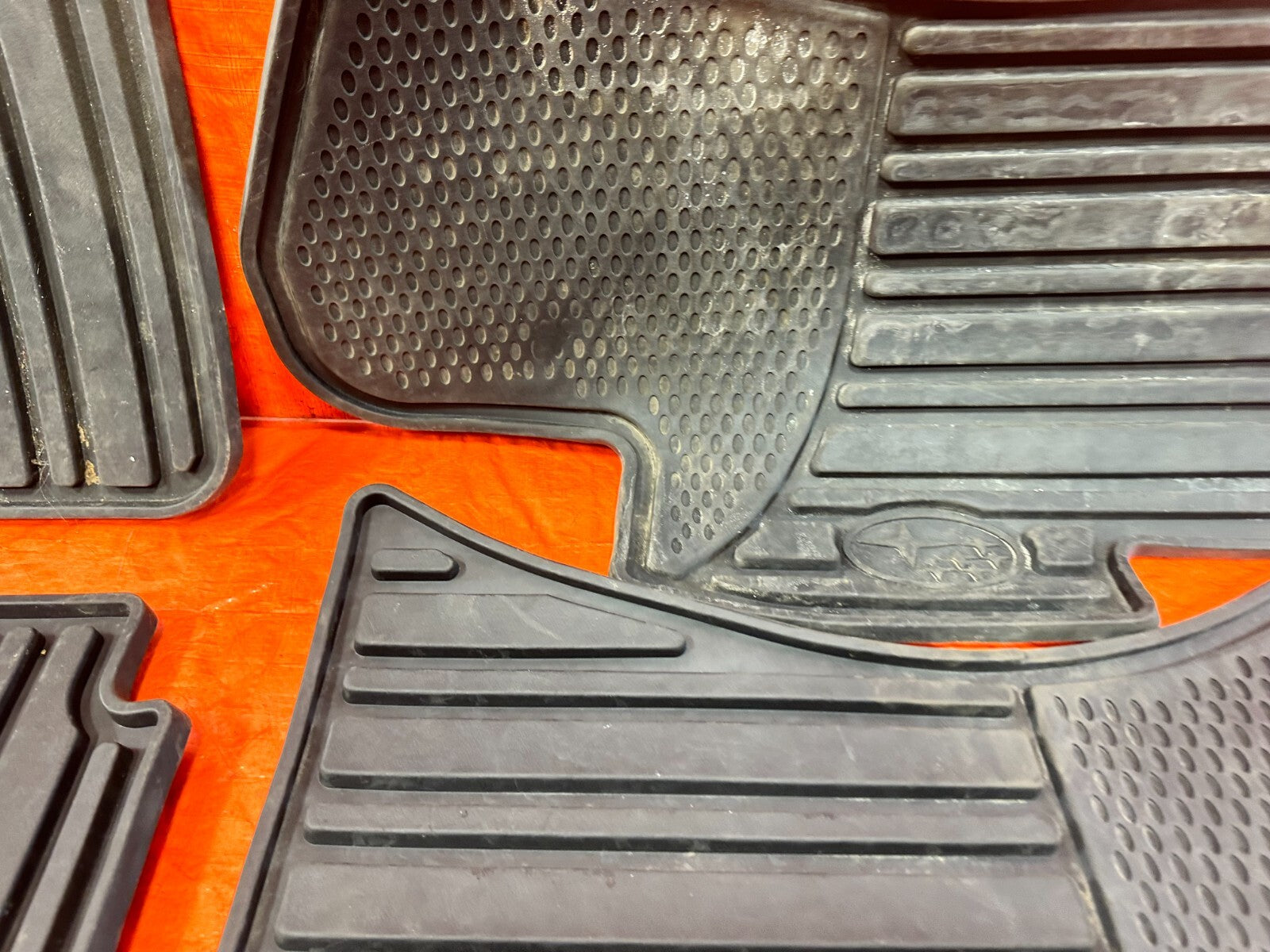 10 15 SUBARU IMPREZA WRX STI   FLOOR MAT SETS BLACK   LEFT RIGHT FRONT REAR OEM8
