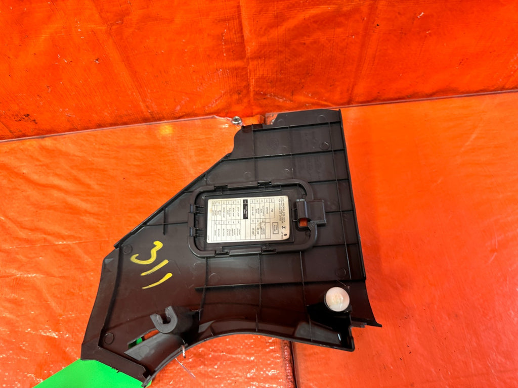 08 13 INFINITI G37 COUPE 2D   KICK PANEL   DRIVER LEFT SIDE   BLACK   OEM #3115
