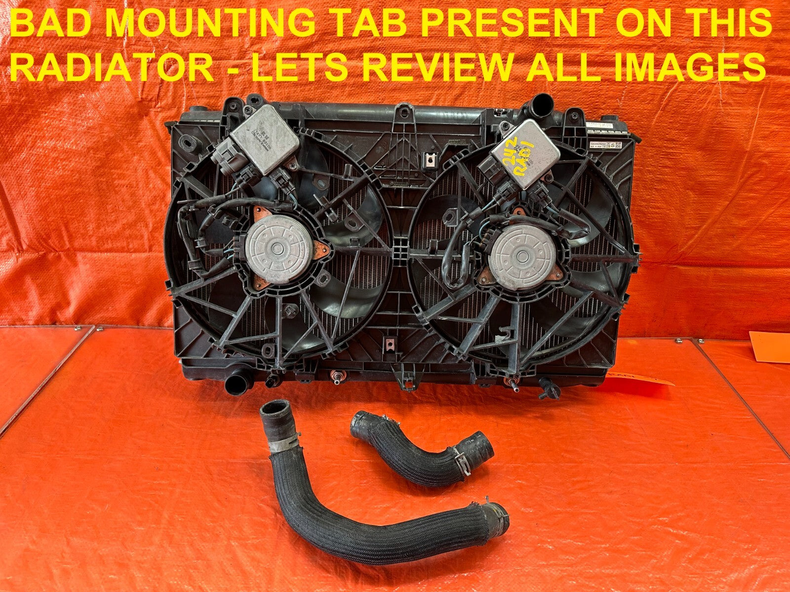16 20 INFINITI Q50   RED SPORT 400   RADIATOR   100% COMPLETE W/ FANS   OEM #2420