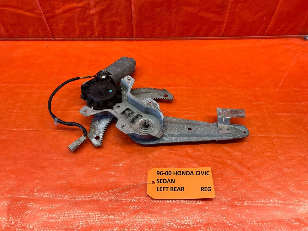 96 00 HONDA CIVIC 4D SEDAN DRIVER LEFT REAR WINDOW REGULATOR MOTOR OEM #162  0