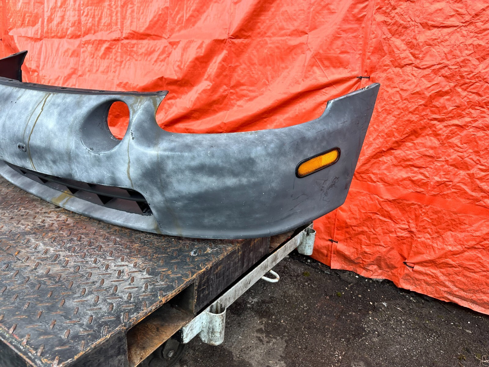 93 95 HONDA DEL SOL   FRONT BUMPER COVER   PRIMER COLOR   OEM #2725