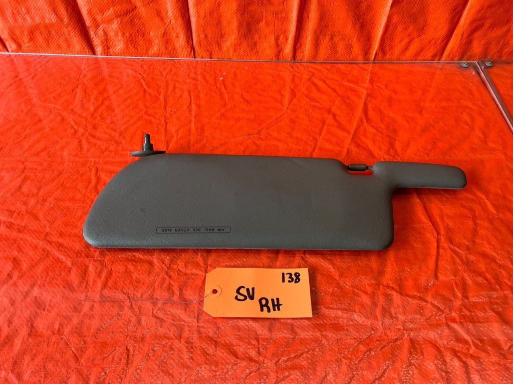 95 96 HONDA PRELUDE   SUN VISOR   PASSENGER RIGHT SIDE   GRAY COLOR   OEM #1380