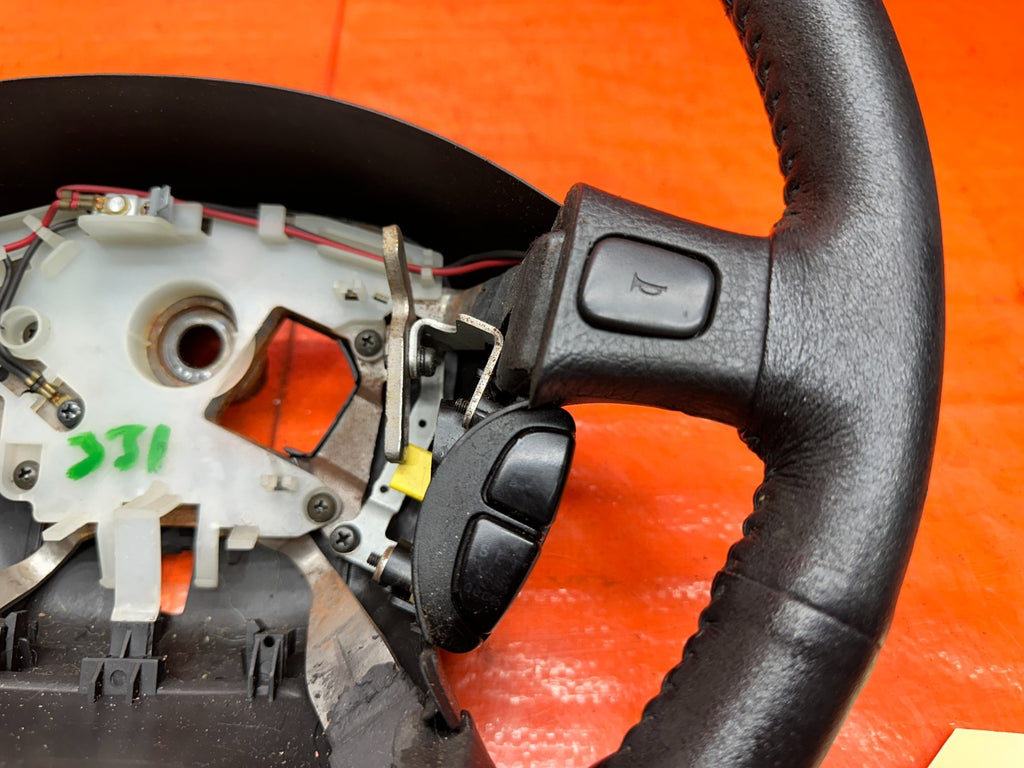 94 01 ACURA INTEGRA BLACK LEATHER WRAPPED STEERING WHEEL OEM #3315