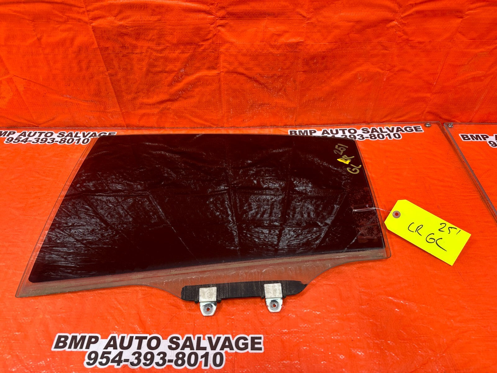 08 12 HONDA ACCORD SEDAN   DRIVER LEFT REAR DOOR GLASS WINDOW   OEM #2510