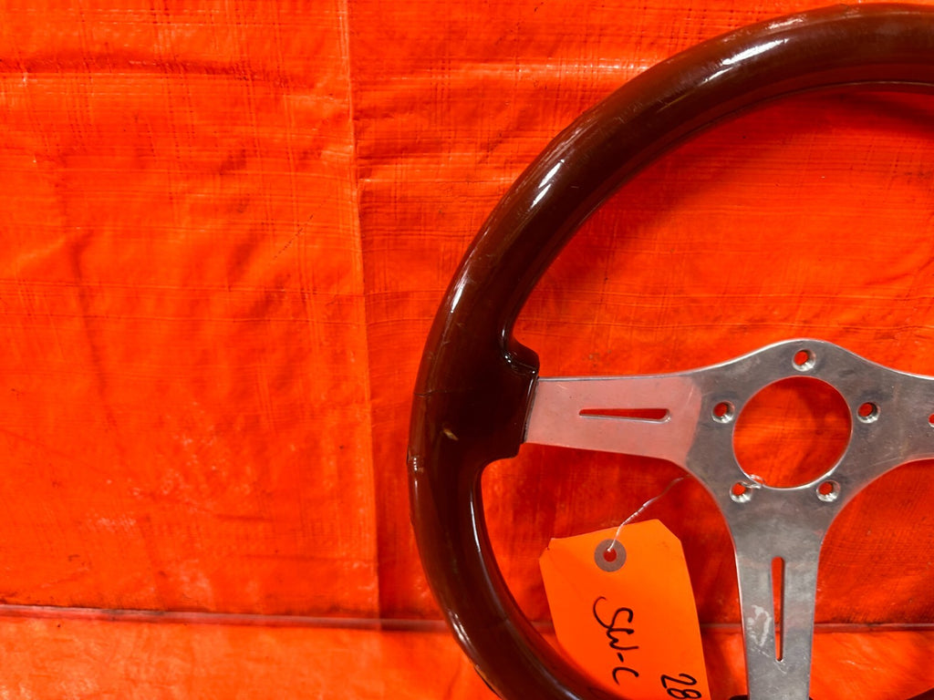 94 01 ACURA INTEGRA   AFTERMARKET UNKNOWN BRAND   WOOD GRAIN STEERING WHEEL #2817