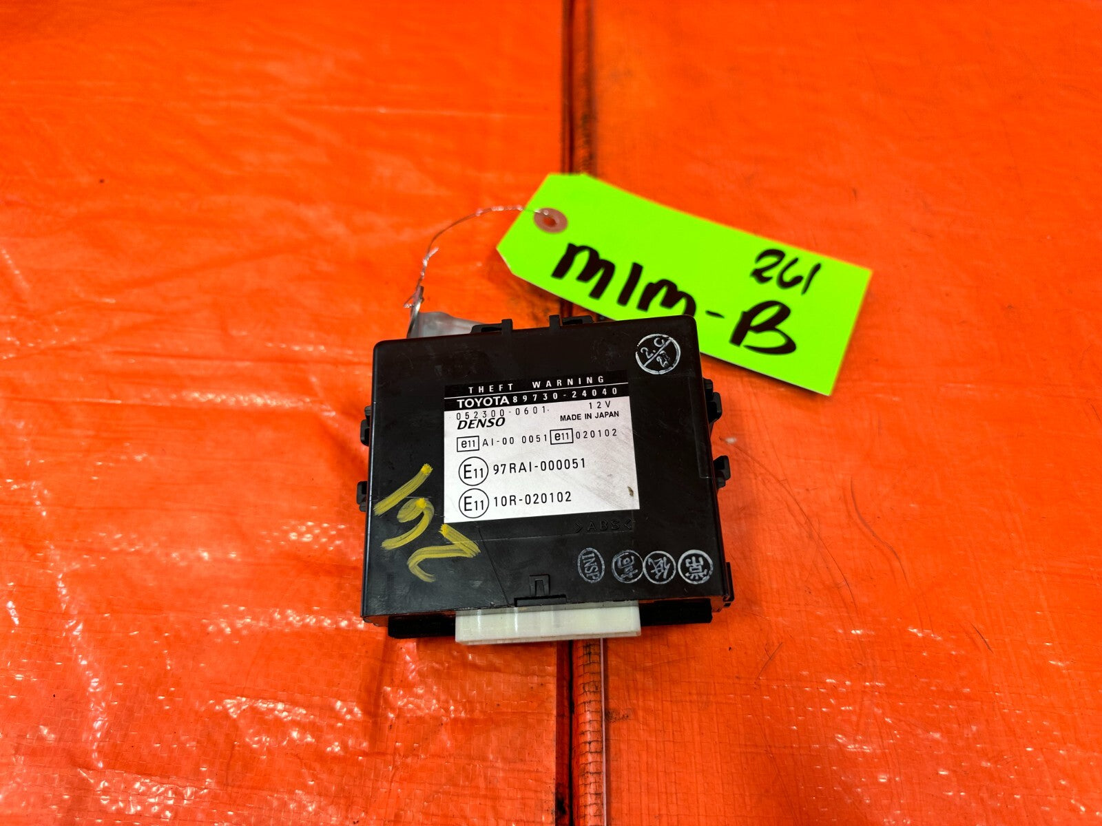 02 05 LEXUS SC430   ANTI THEFT CONTROL MODULE   89730 24040   OEM FACTORY #2610