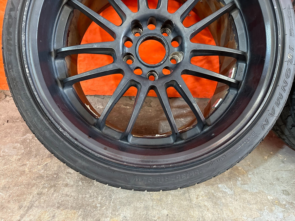 08 15 LANCER EVOLUTION X EVO 10   ROTA SVN WHEELS RIMS W/ TIRES   18x10 & 18x815