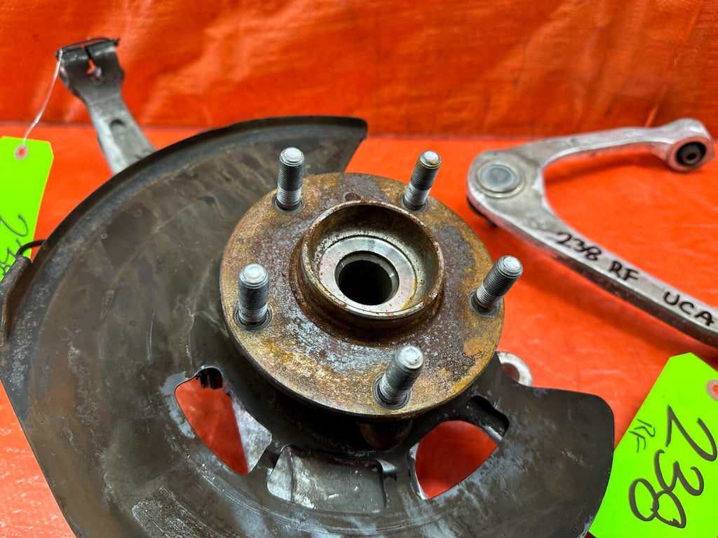 09 13 INFINITI G37 4D   RWD   RIGHT FRONT SPINDLE W/ UPPER & LOWER CONTROL ARMS2