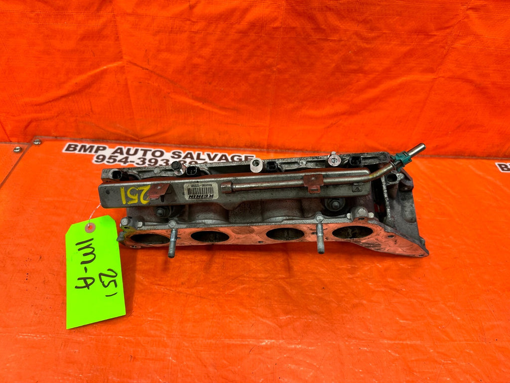 08 12 HONDA ACCORD K24Z3 ALUMINUM INTAKE MANIFOLD PORTION W/ FUEL RAIL INJECTORS0