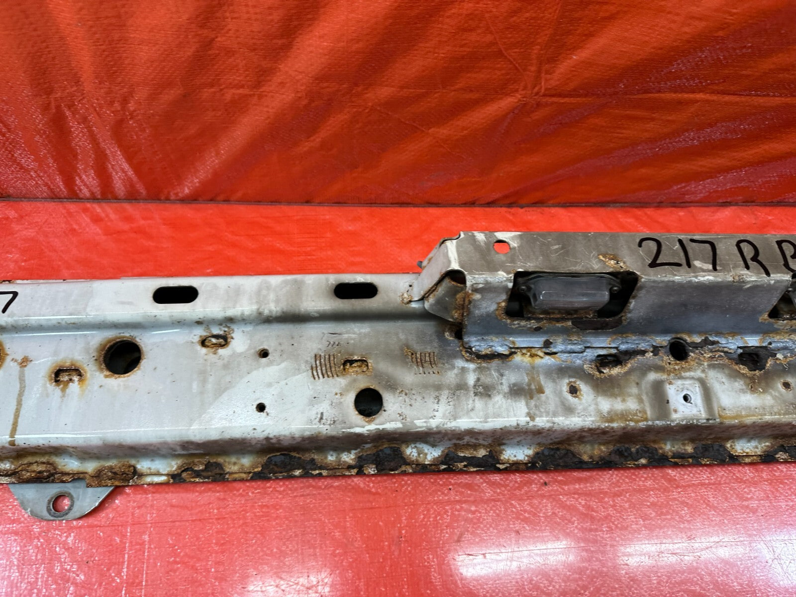 08 15 LANCER EVOLUTION X EVO 10   REAR CRASH BEAM REINFORCEMENT RE BAR   OEM 2176