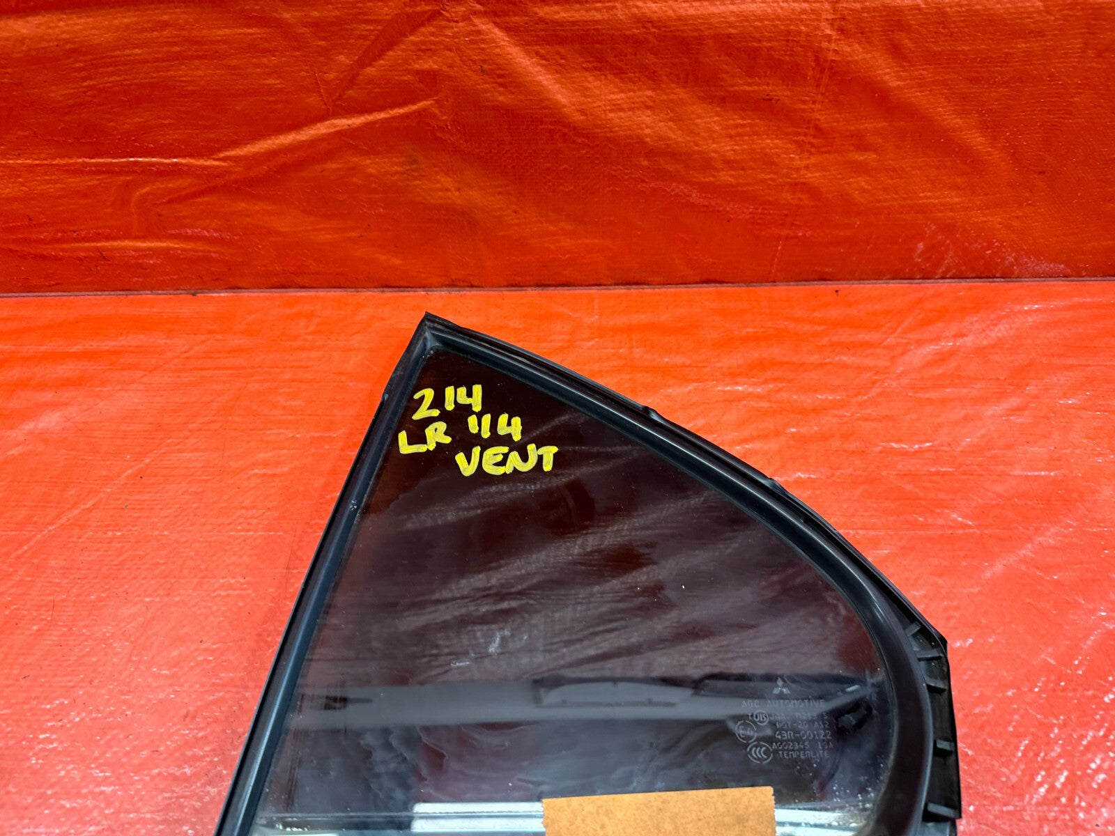 08 15 LANCER EVOLUTION X EVO 10   DRIVER LEFT REAR 1/4 QUARTER GLASS WINDOW #2147