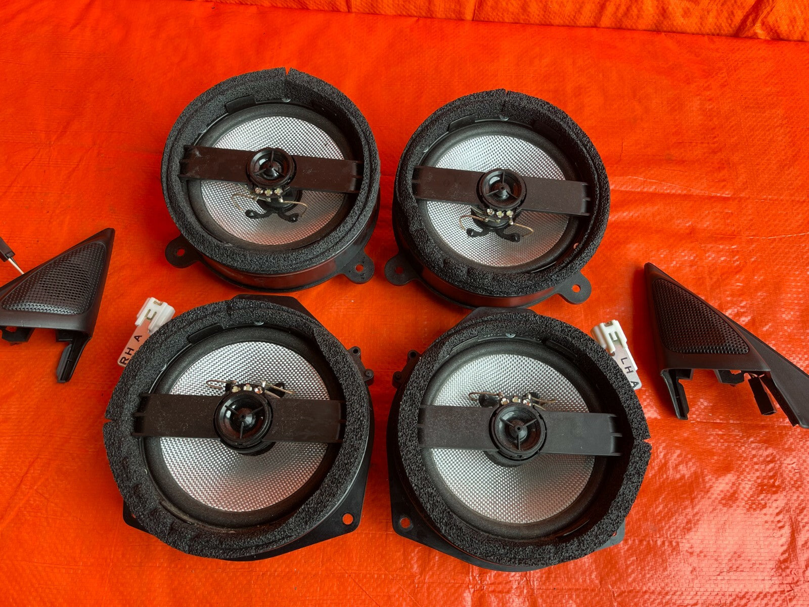 08 14 SUBARU IMPREZA WRX STi SEDAN   SPEAKER CONVERSION SET TWEETERS FRONT REAR4