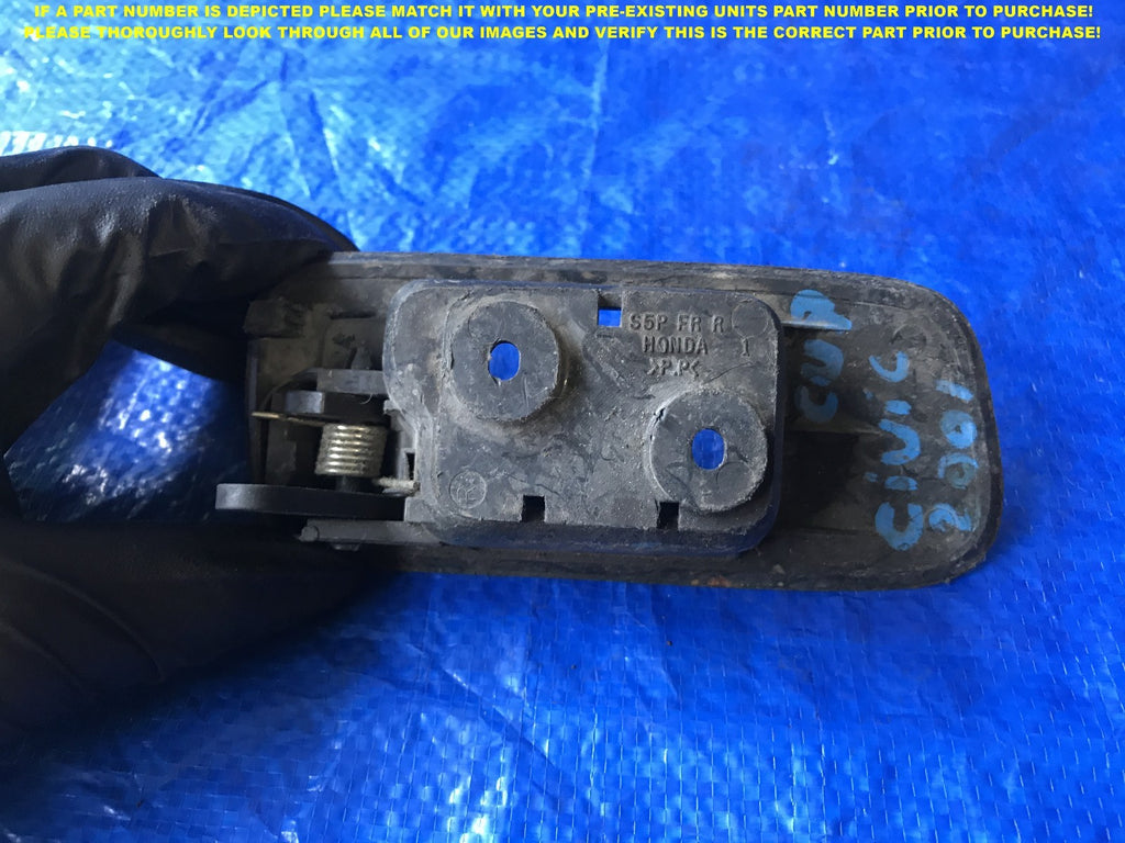 OEM 2001 2002 03 HONDA CIVIC 4D PASSENGER RIGHT FRONT INTERIOR DOOR HANDLE      1