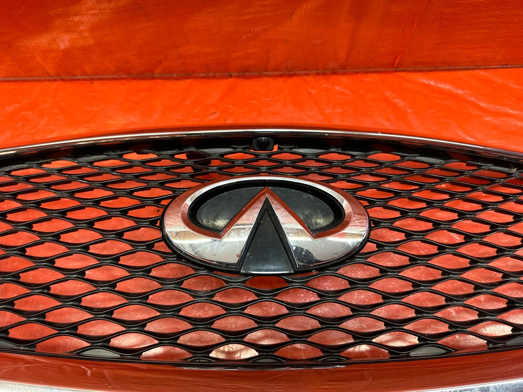 14 17 INFINITI Q50 FRONT GRILLE 100% COMPLETE W/ FRONT CAMERA   OEM FACTORY #21511