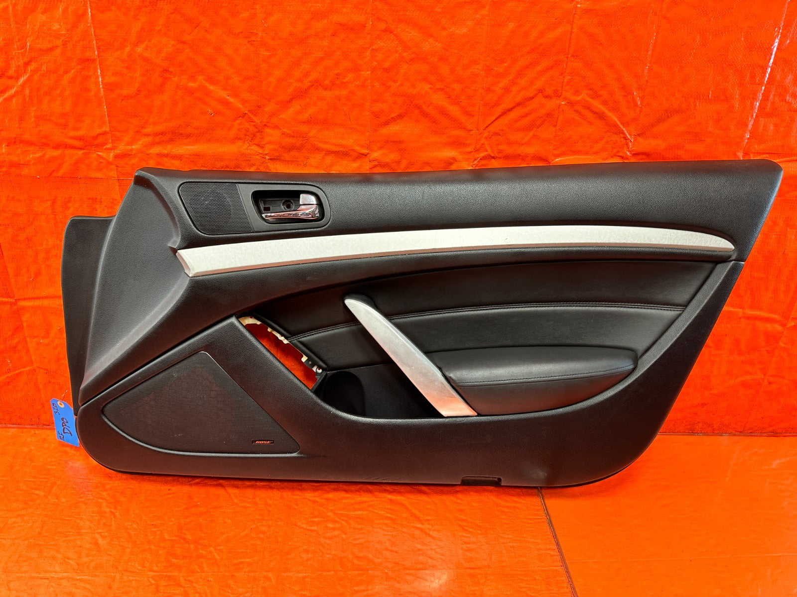 08 09 INFINITI G37 2D COUPE SPORT S   PASSENGER RIGHT FRONT DOOR PANEL CARD OEM0