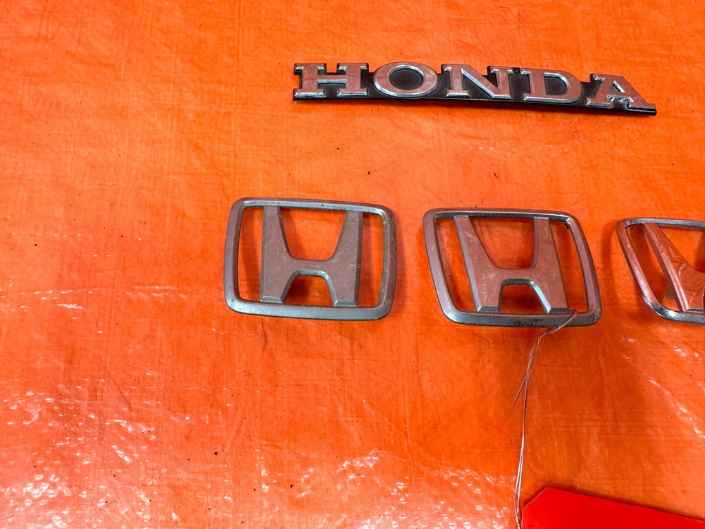 90 91 HONDA CIVIC HATCH  EMBLEM BADGE INSIGNIA SET   OEM #325 FACTORY6