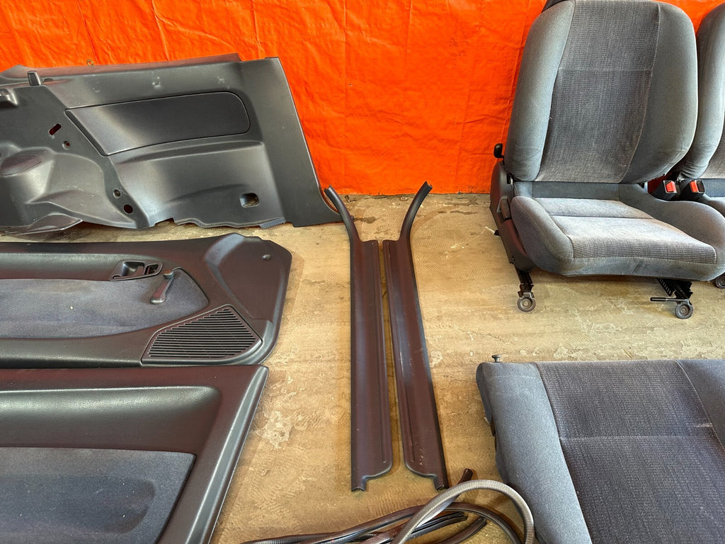 92 95 HONDA CIVIC HATCHBACK EG BLUE INTERIOR CONVERSION SEATS DOOR PANELS DASH16