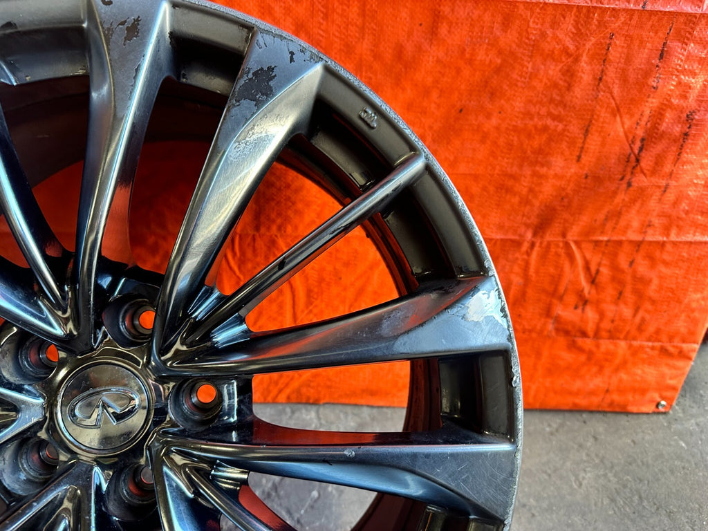 08 15 INFINITI G37 Q60 15 SPOKE ENKEI MODEL FRONT WHEEL RIM   OEM FACTORY 278 12