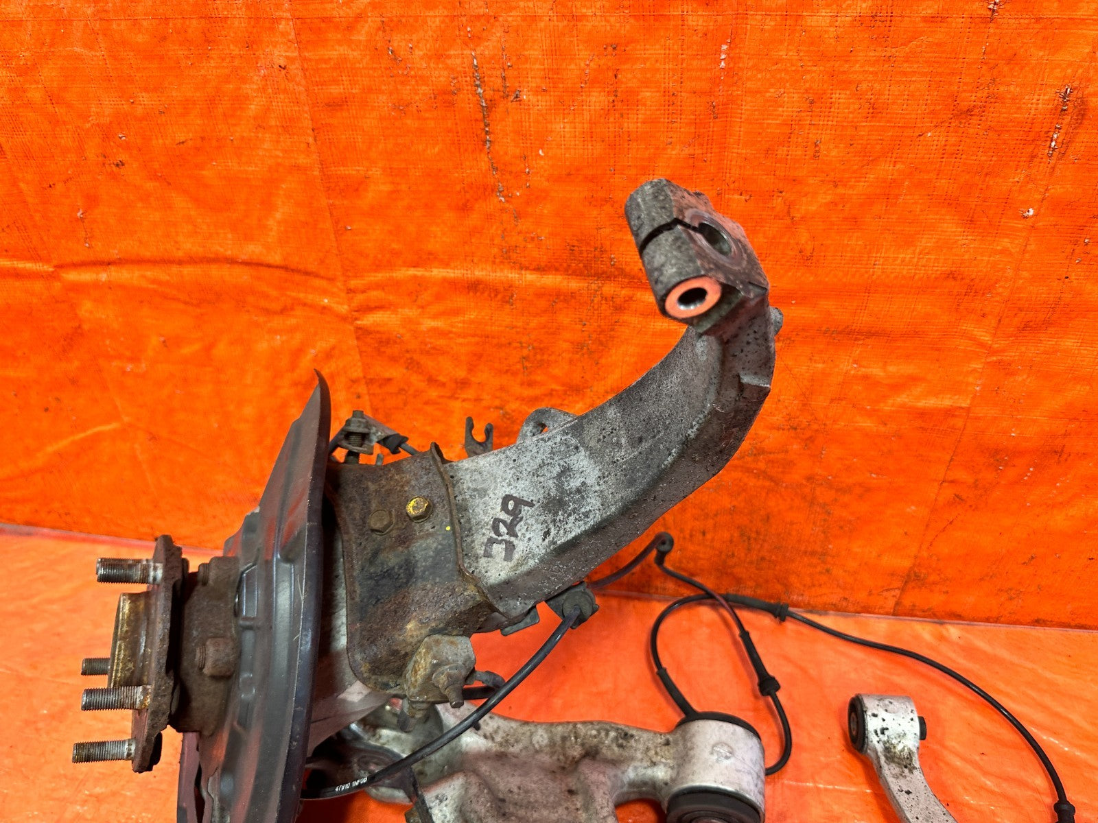 08 15 INFINITI G37 Q60 RWD LEFT FRONT SPINDLE KNUCKLE UPPER LOWER ARMS #3299