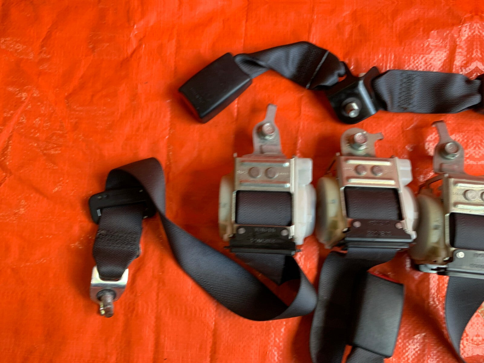 OEM 2006 06 HONDA CIVIC SI COUPE   COMPLETE REAR SEAT BELT SET LEFT RIGHT CENTER5