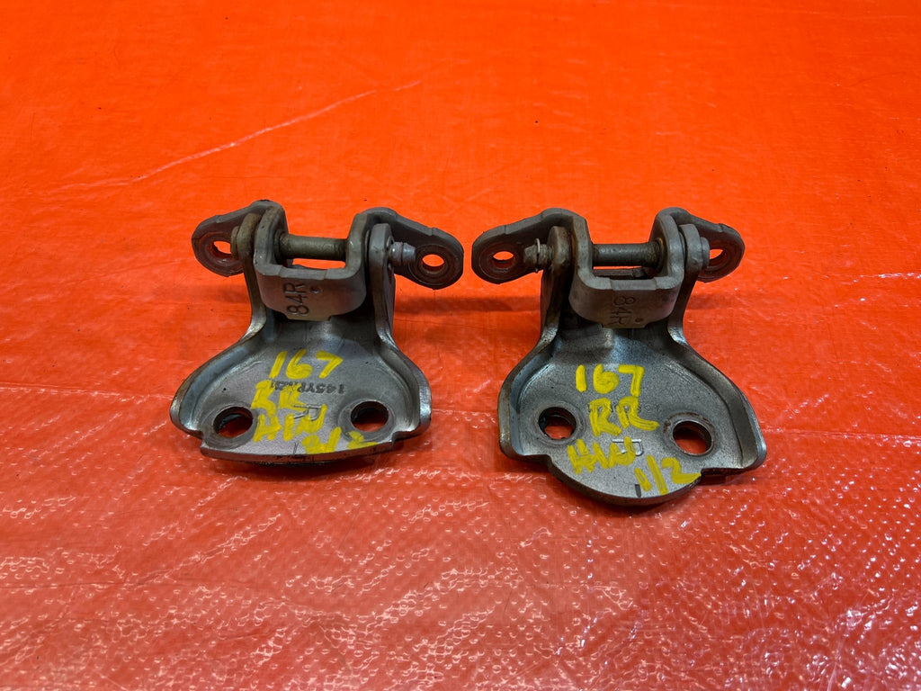 98 02 HONDA ACCORD SEDAN PASSENGER RIGHT REAR DOOR HINGE SET UPPER LOWER OEM 1670