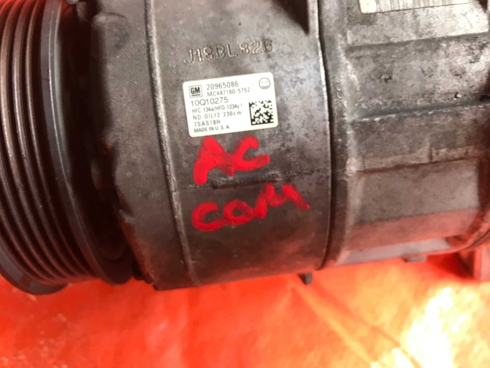 OEM 2014 2015 2016 CHEVROLET CHEVY TRAVERSE HVAC AC COMPRESSOR 209650861