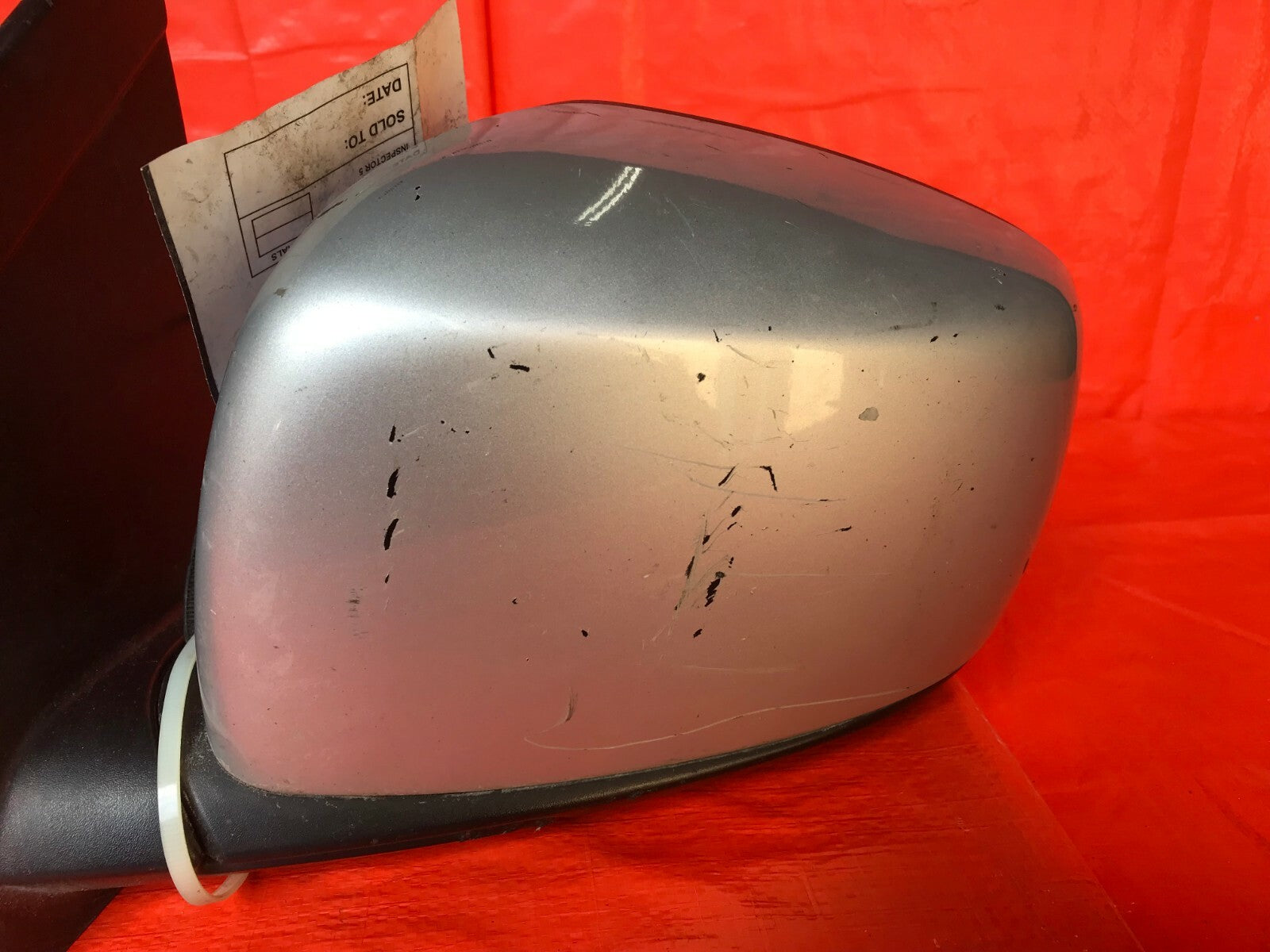 OEM 2012 12 DODGE CARAVAN DRIVER LEFT SIDE VIEW MIRROR   HEATED   SILVER  5 WIRE1