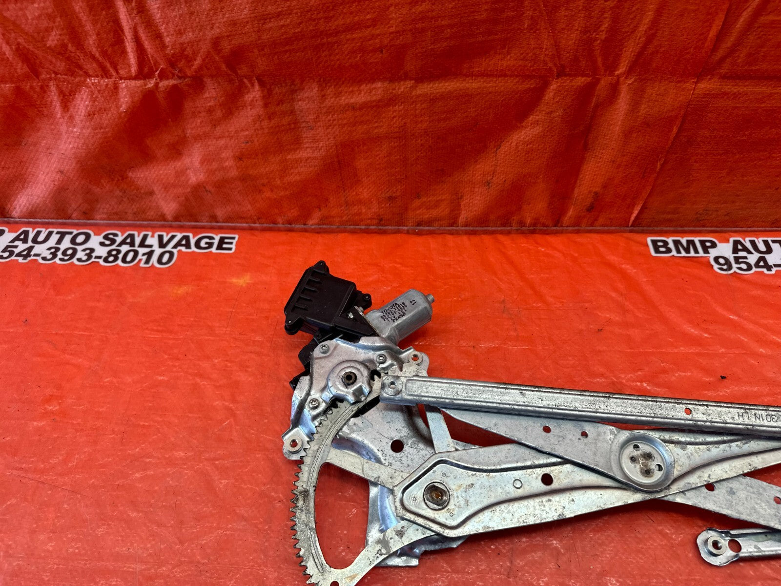 07 12 LEXUS ES350   DRIVER LEFT FRONT WINDOW REGULATOR W/ MOTOR   OEM #2449