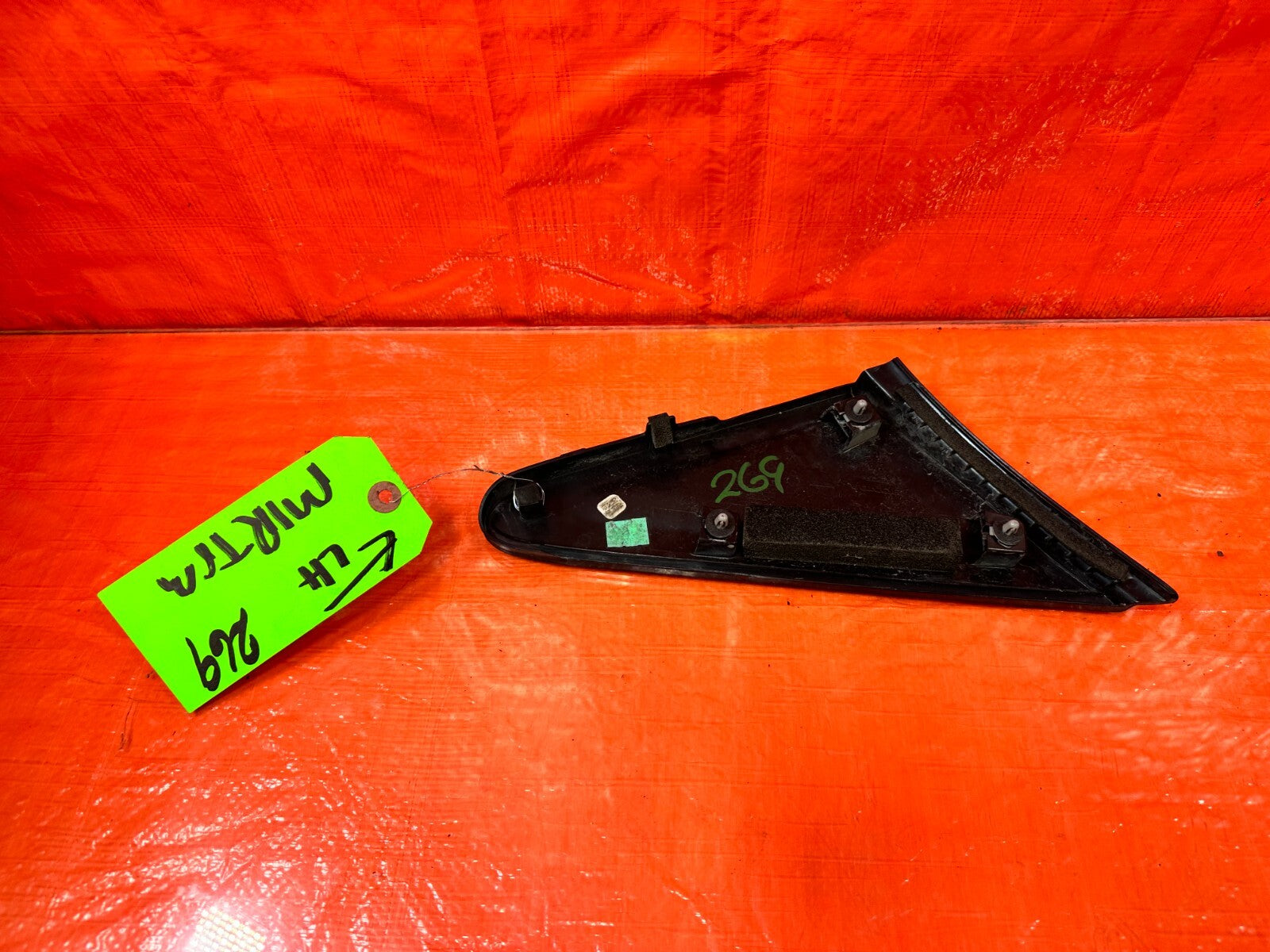12 13 HONDA CIVIC 2D COUPE LEFT EXTERIOR MIRROR TRIM COVER PLASTICS GARNISH 2697