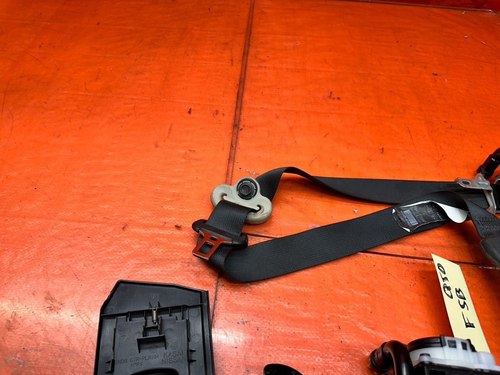 14-23 INFINITI Q50 LEFT & RIGHT FRONT SEAT BELTS SAFETY BELT BLACK OEM #Q5014