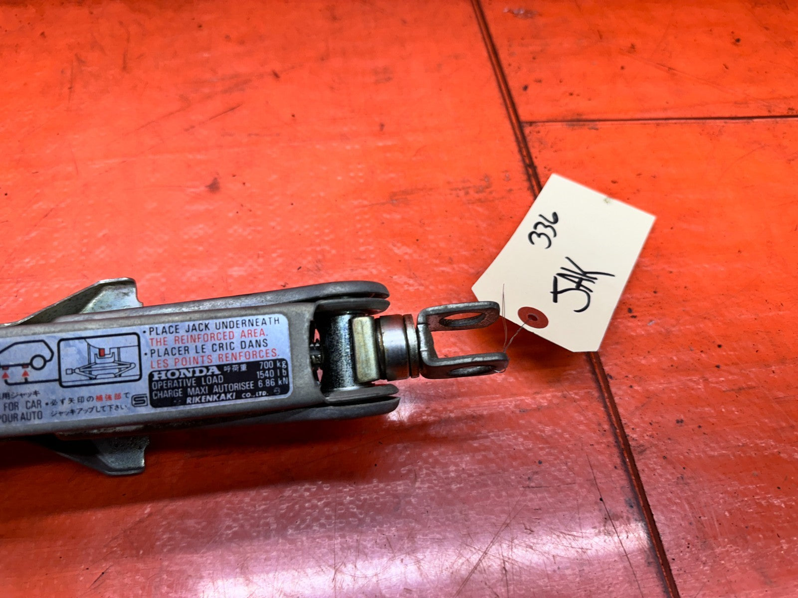 97 01 HONDA PRELUDE 2.2L TRUNK SPARE TIRE EMERGENCY SCISSOR LIFT JACK OEM #3365