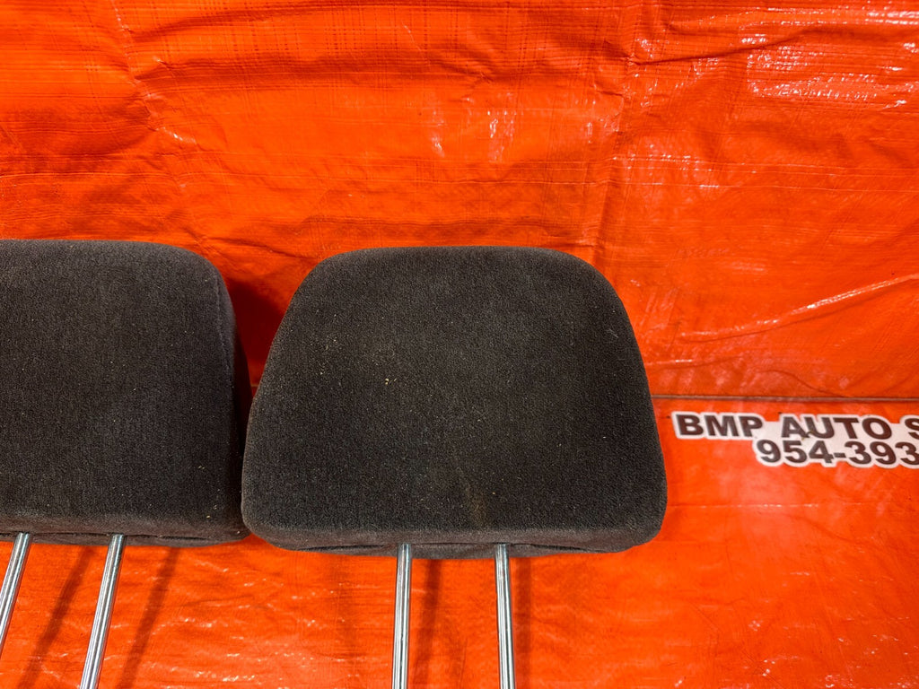 97 01 HONDA PRELUDE   BLACK CLOTH FRONT SEAT HEAD RESTS REST   OEM FACTORY #2594