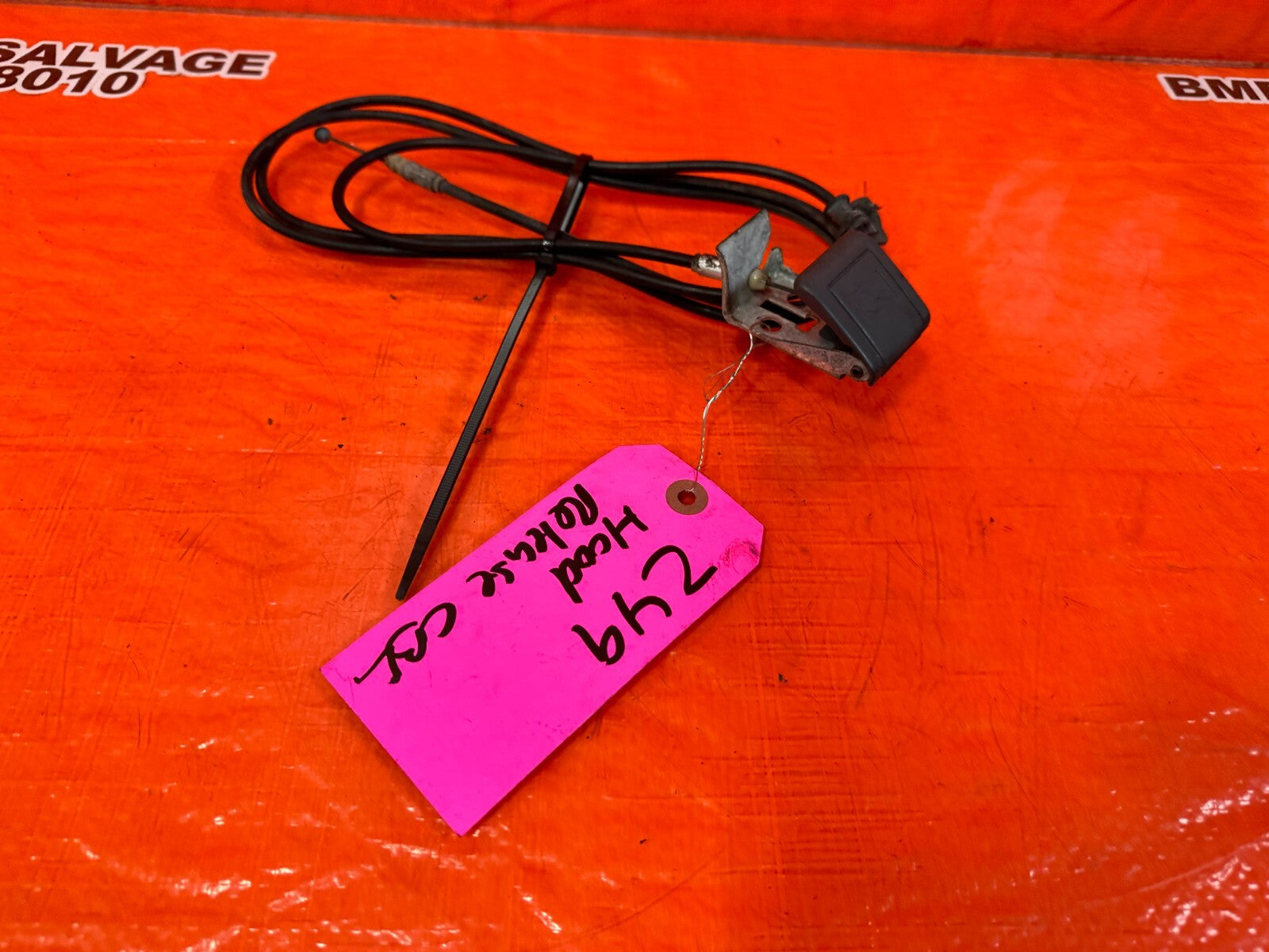 95 04 TOYOTA TACOMA   HOOD RELEASE CABLE   OEM FACTORY #2494