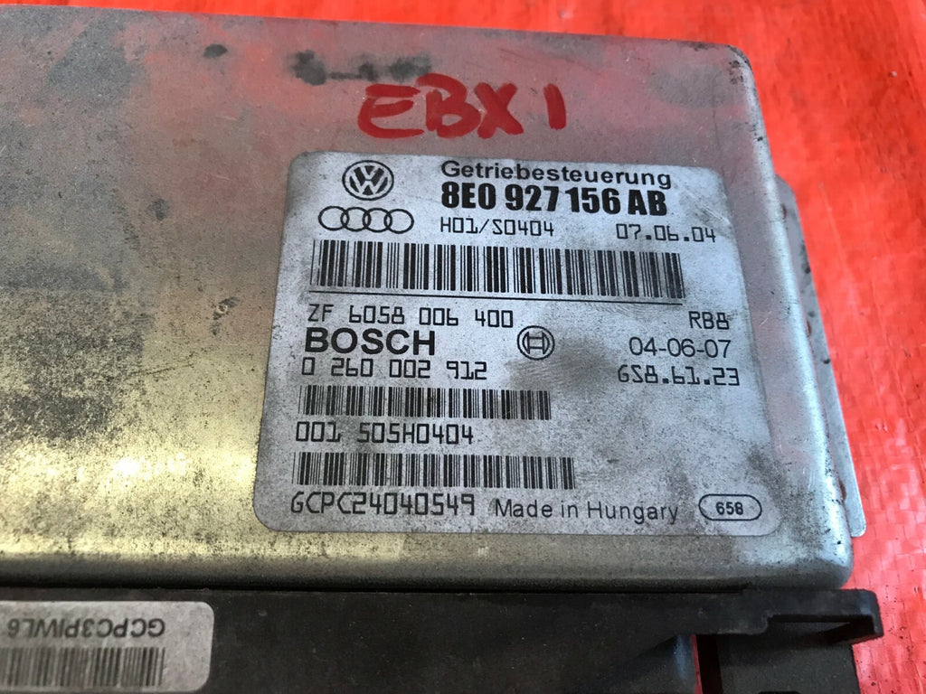 OEM 2005 05 AUDI A4 TRANSMISSION COMPUTER   MODULE UNIT TCM TCU   8E0 927 156 AB2
