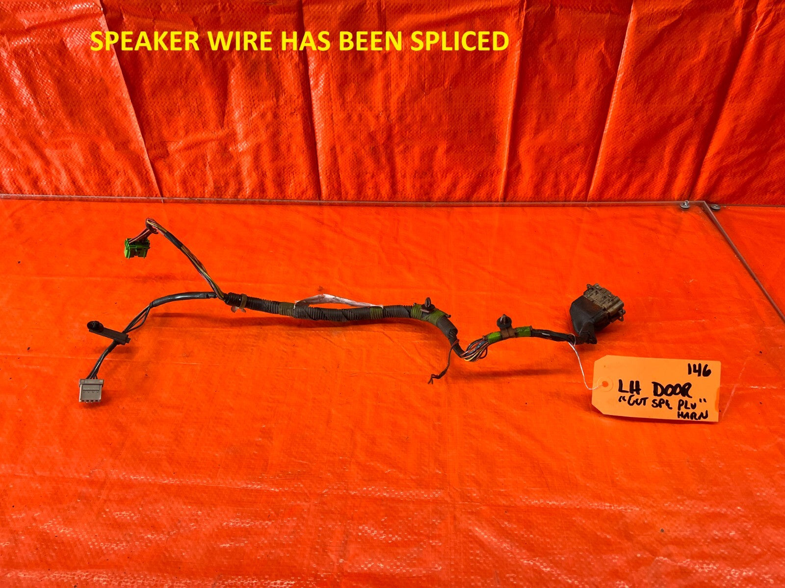 93 97 HONDA DEL SOL S   DRIVER LEFT FRONT DOOR WIRING HARNESS WIRE LOOM OEM #1460
