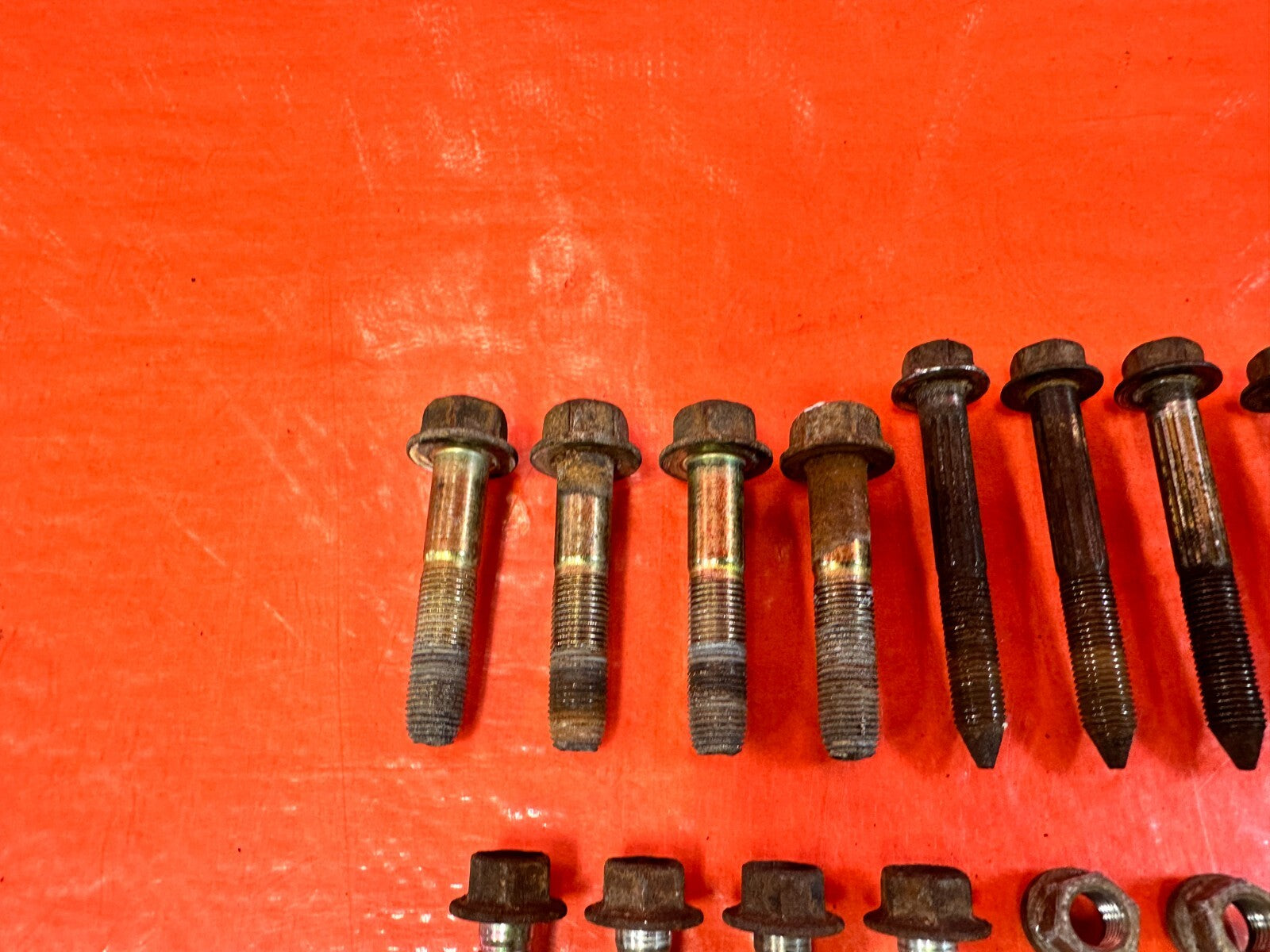 92 00 HONDA CIVIC TRAILING ARM REAR DISC COMPENSATOR ARM BOLTS HARDWARE OEM #2943