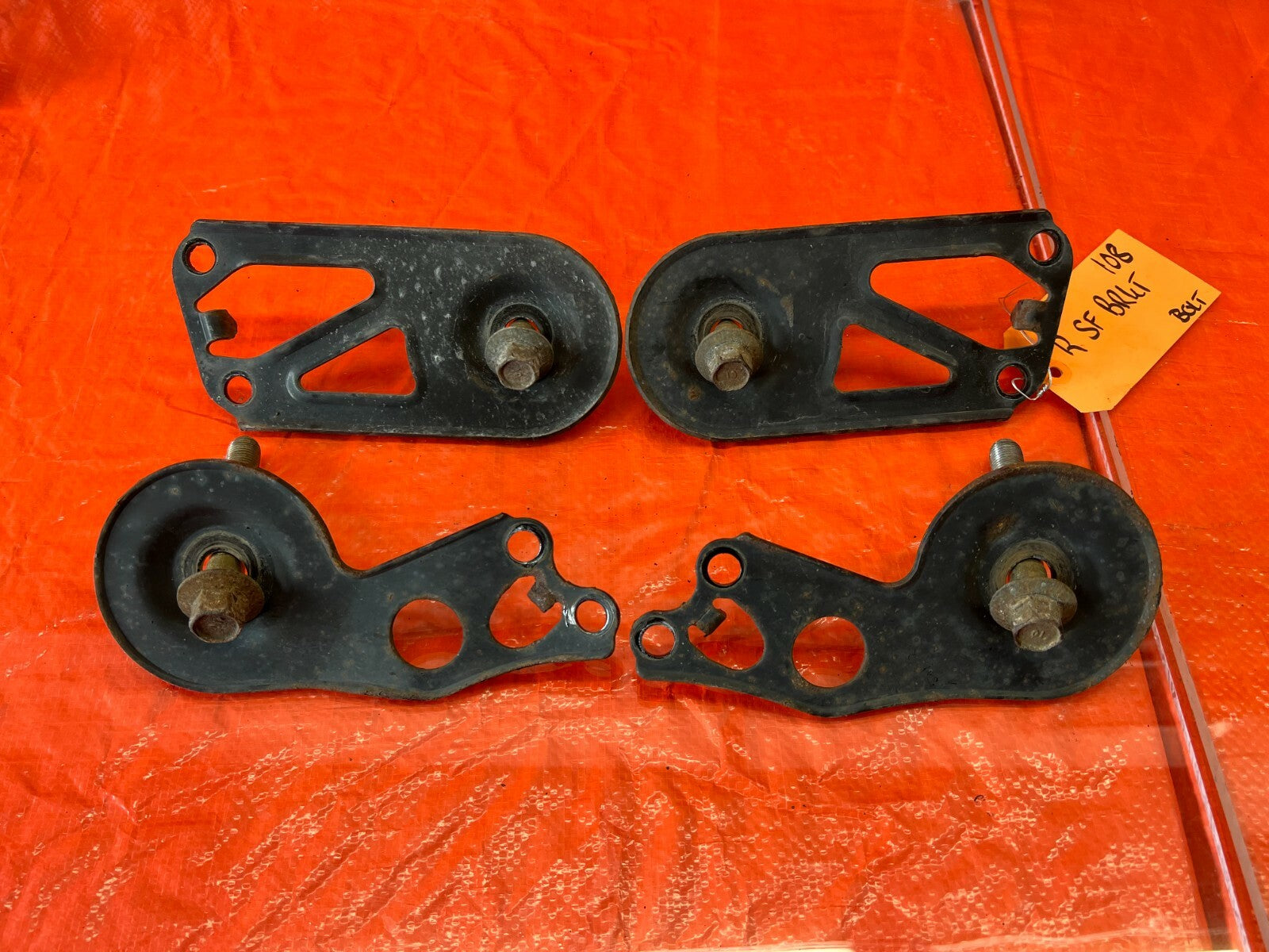04 08 ACURA TL REAR SUB FRAME CROSSMEMBER MOUNTING BRACKET BRACE SET   OEM #1080