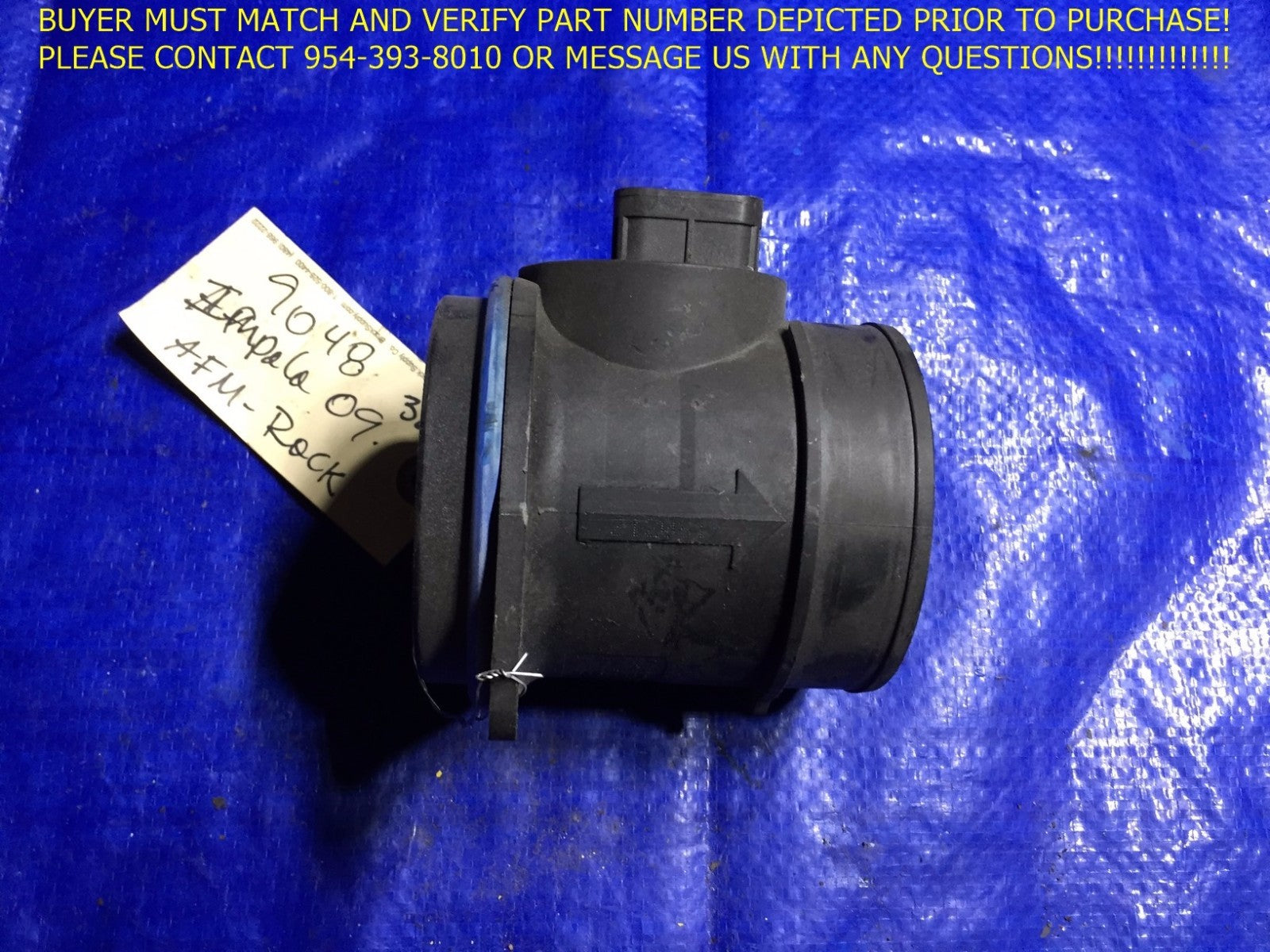 OEM 2009 CHEVROLET IMPALA MASS AIRFLOW METER SENSOR MAF 159119830