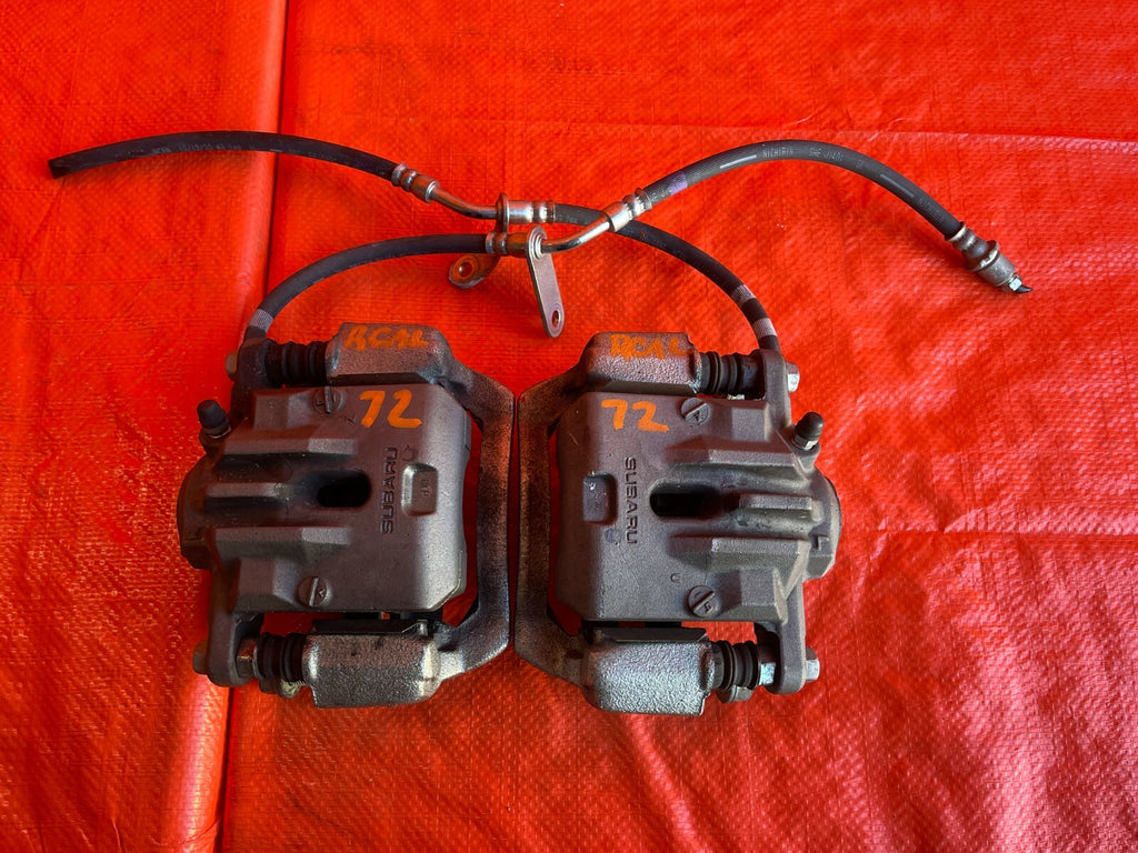 18 21 SUBARU CROSSTREK REAR BRAKE CALIPERS   DRIVER LEFT PASSENGER RIGHT OEM #720