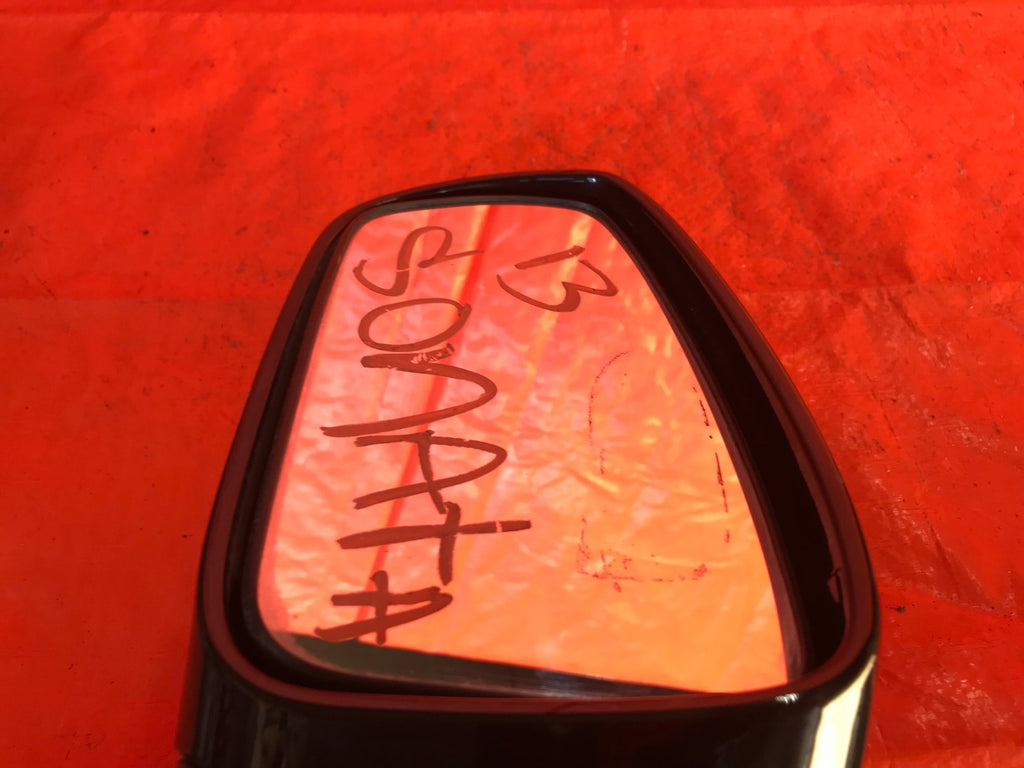 OEM 2011 2012 HYUNDAI SONATA DRIVER LEFT SIDE VIEW MIRROR   BLACK  NON TURN SGNL9