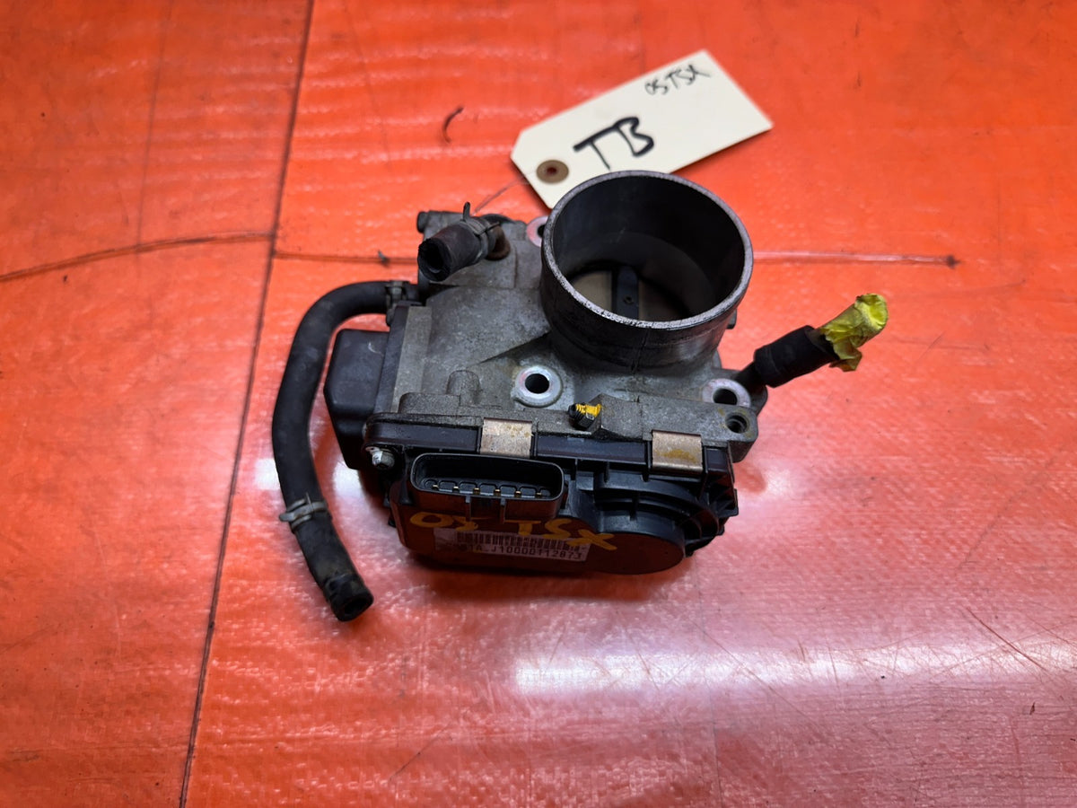04-05 ACURA TSX 2.4L K24A2 ENGINE THROTTLE BODY VALVE ASSEMBLY SENSOR OEM #05 TS6