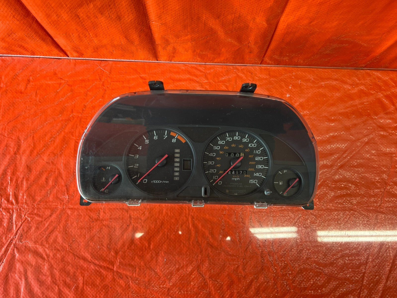 97 01 HONDA PRELUDE   AUTOMATIC   INSTRUMENT GAUGE CLUSTER SPEEDOMETER OEM #1360