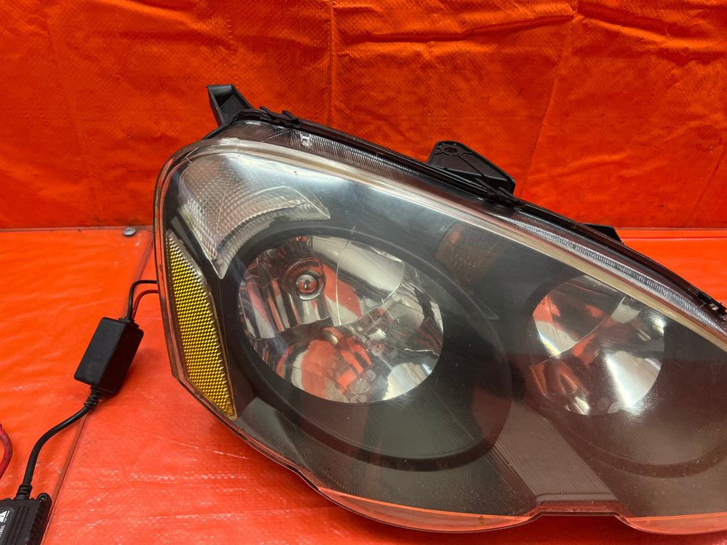 02 04 ACURA RSX   AFTERMARKET BRAND BLACK HOUSING HEADLIGHTS   LEFT & RIGHT #17112