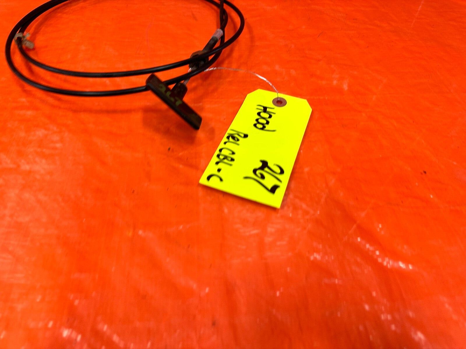 90 97 MAZDA MX 5 MIATA   HOOD RELEASE WIRE CABLE W/ PULL LEVER HANDLE   OEM 2674