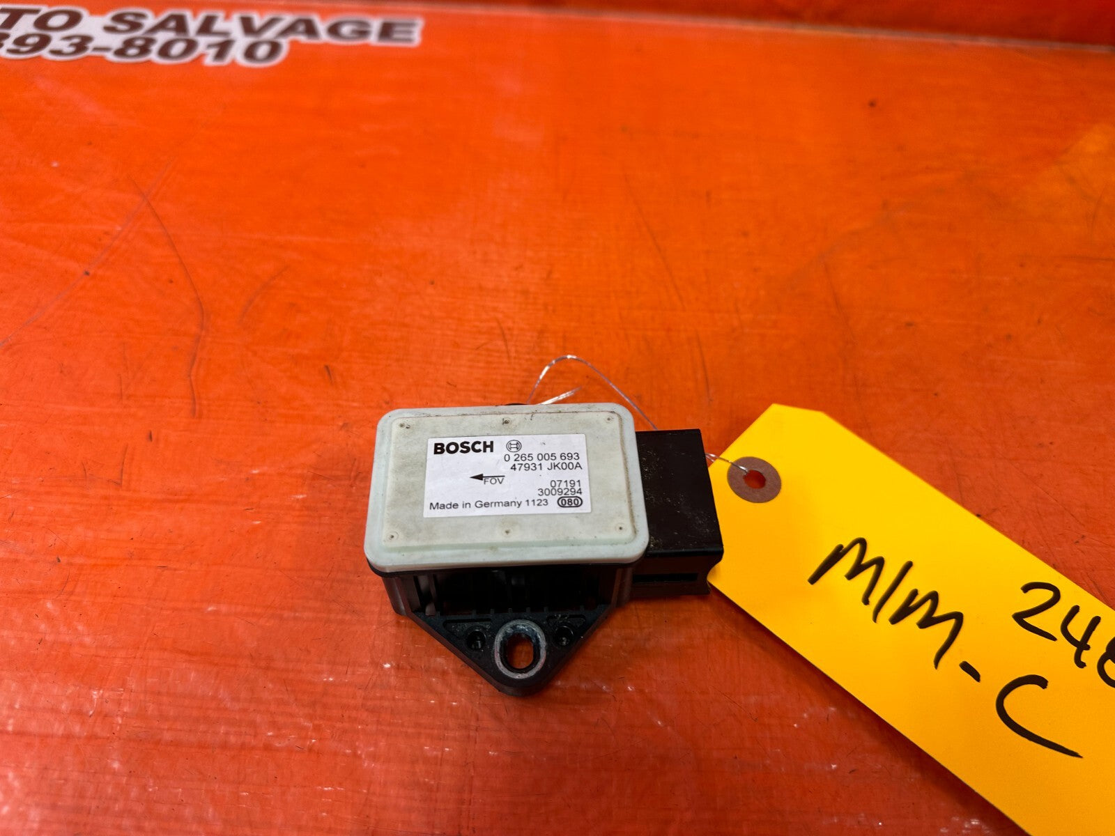 08 15 INFINITI G37 & Q60    2D COUPE   YAW RATE SENSOR   47931 JK00A   OEM #2485