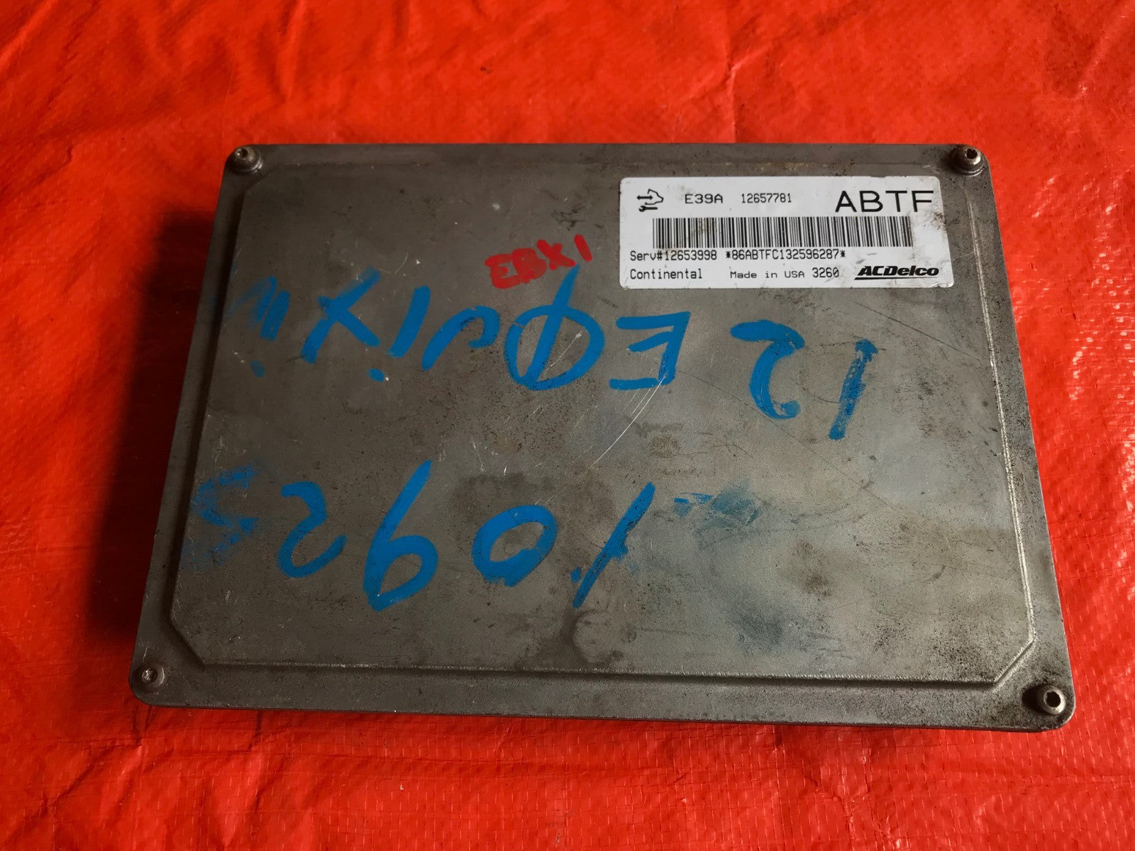 OEM CHEVROLET CHEVY ENGINE COMPUTER ECU ECM EBX   PART # 12657781 ABTF0