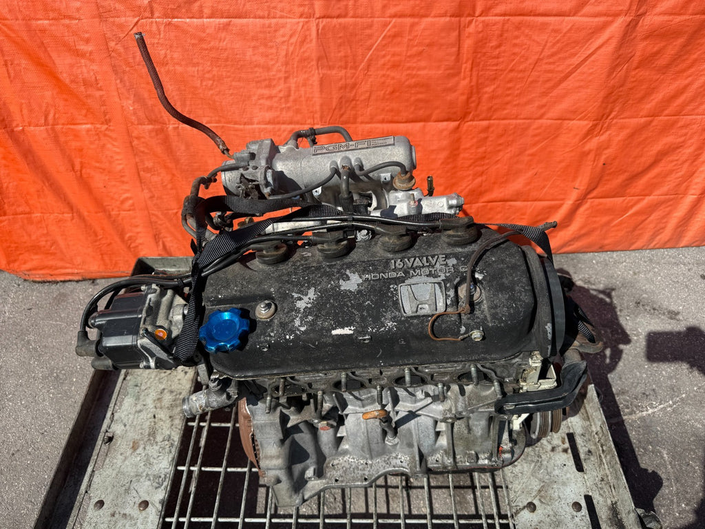 88 91 HONDA CIVIC SI   D16A6 D16A D16   ENGINE MOTOR LONG BLOCK   COMP TEST 18011