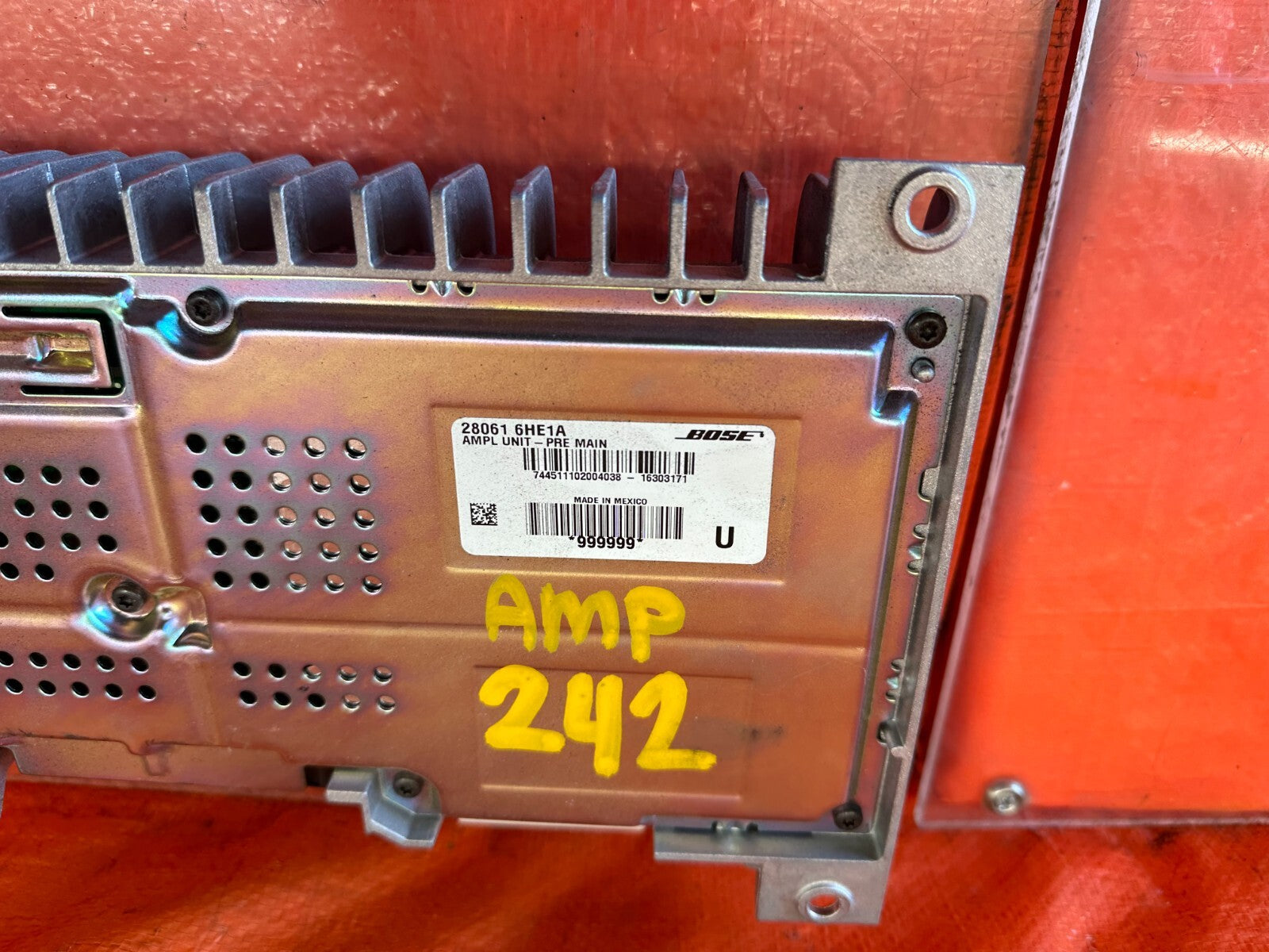17 20 INFINITI Q50   RED SPORT 400 MODEL   BOSE AUDIO AMPLIFIER AMP   OEM #2427