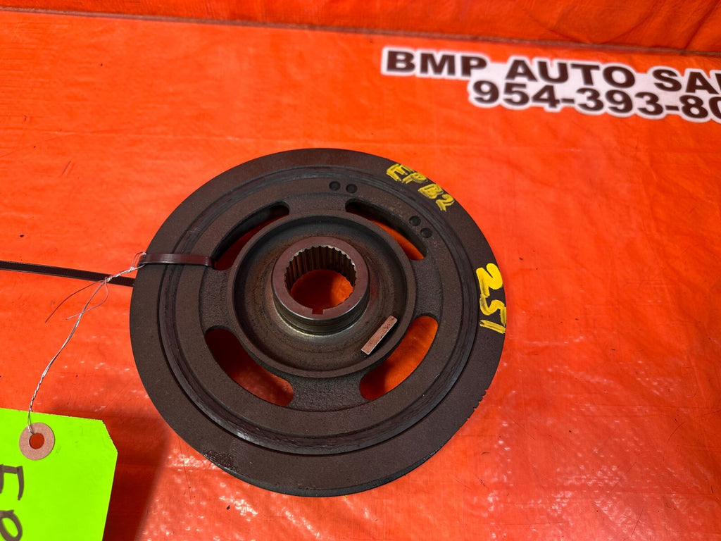 08 12 HONDA ACCORD 2.4L CRANKSHAFT CRANK SHAFT HARMONIC BALANCER PULLEY OEM 2511